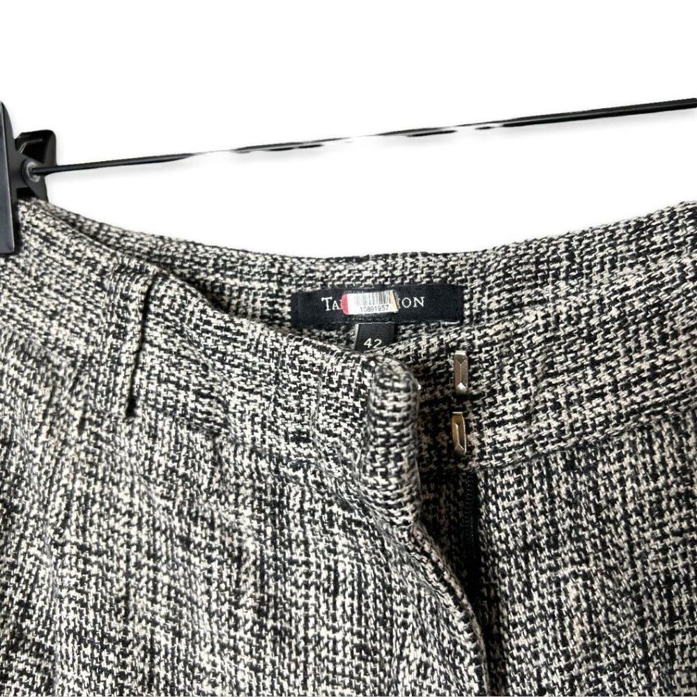 Tara Jarmon Tweed Pleated Front Wide Leg Pants Size 42 - Picture 6 of 8